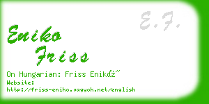 eniko friss business card